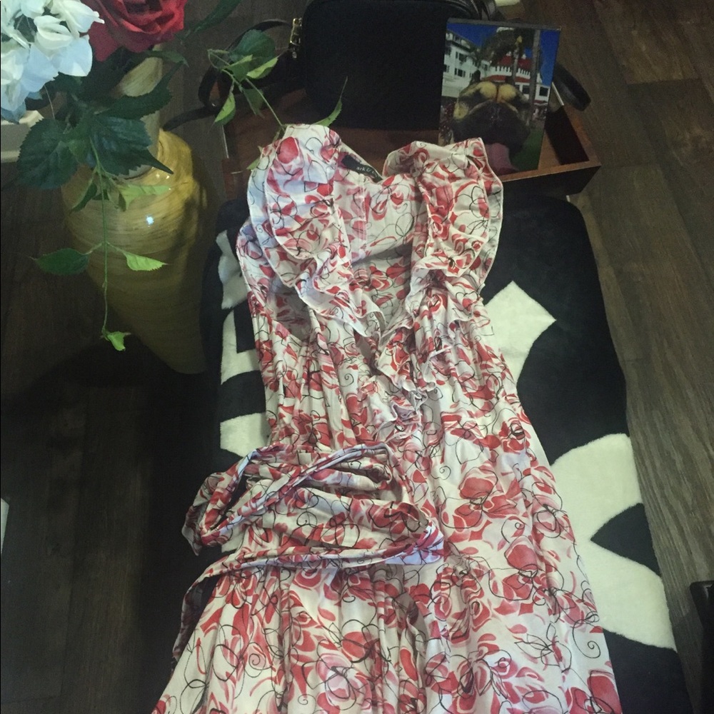 Floral wrap dress